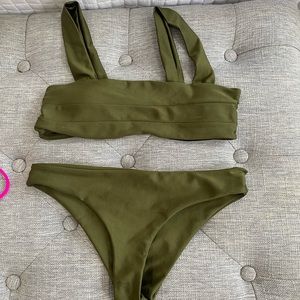 SheIn Green Bathing Suit Set